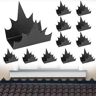 12Pcs Fence Wall Spikes, Metal Anti-Climb Spikes Fence Security Spike with Screw Rust-Proof Intruder Deterrent Spike, Multifunctional Outdoor Fence Bird Pigeon Spikes for Yard Balcony Garden