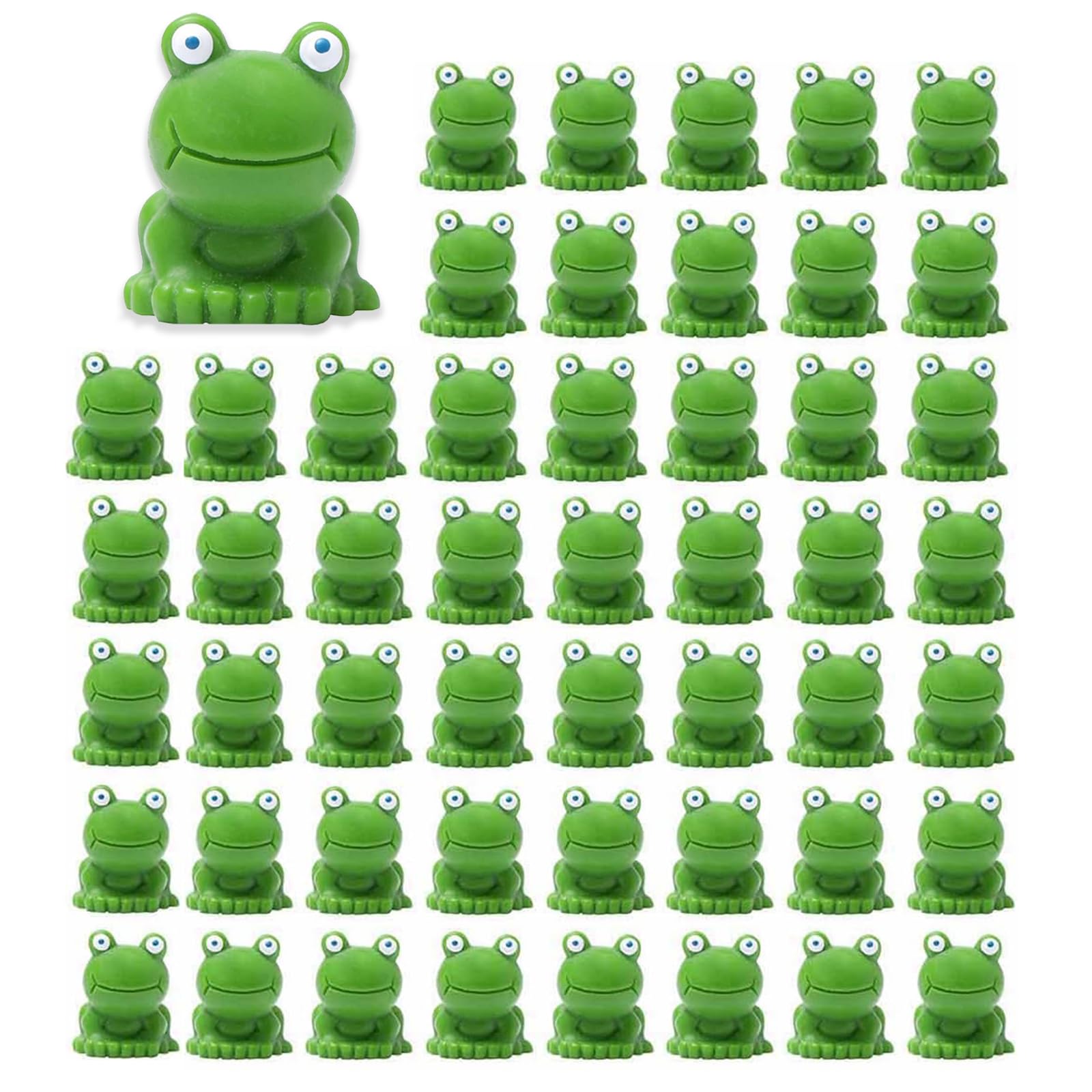 50 Mini-Frosch-Figuren Aus Harz – Je 1,5 X 1,7 Cm, Grün, Für Garten-Deko, Puppenhaus & DIY-Projekte