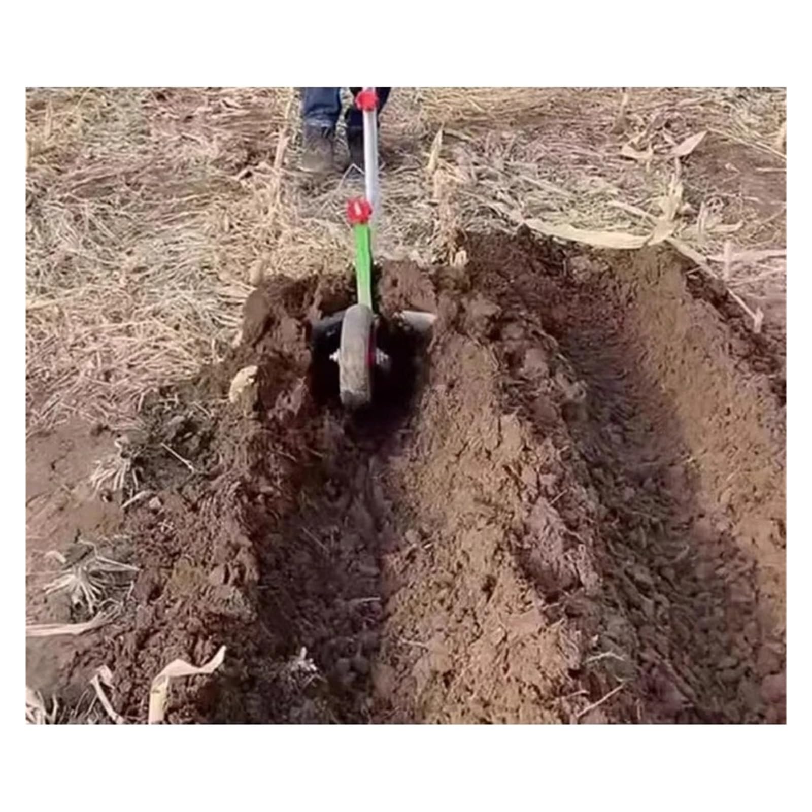 Ręczny Rumpel Pług Mini Narzędzie Do Spulchniania Gleby Ogrodu Działka Warzywna Rodzinne Gospodarstwo Rolne Uprawa Pielenie Sadzenie PotężNe Zadanie(Counterweight frame)