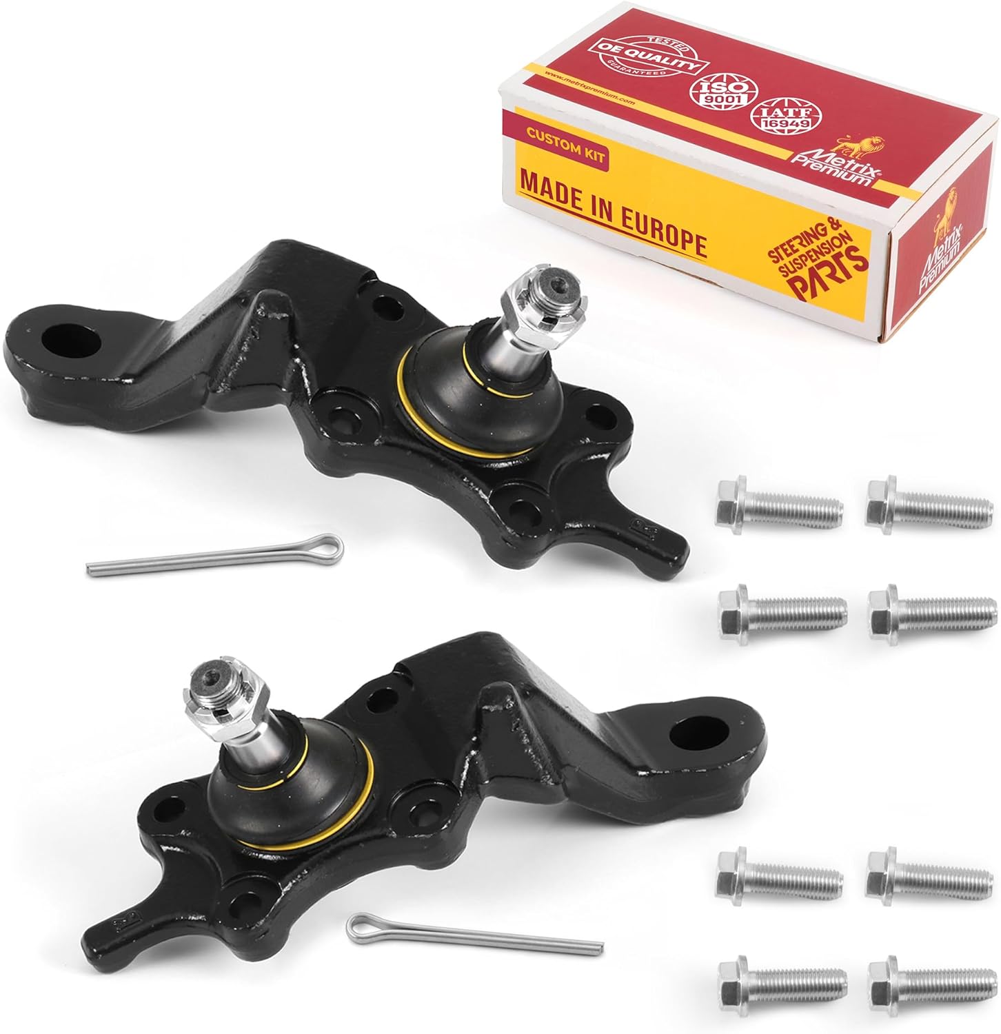 Metrix Premium Chassis Parts - Front Left & Right Lower Ball Joint Kit Fits 1998-2004 Toyota Tacoma RWD, 1995-2004 Toyota Tacoma 4WD, Replacement K90258, K90259, Made in Europe