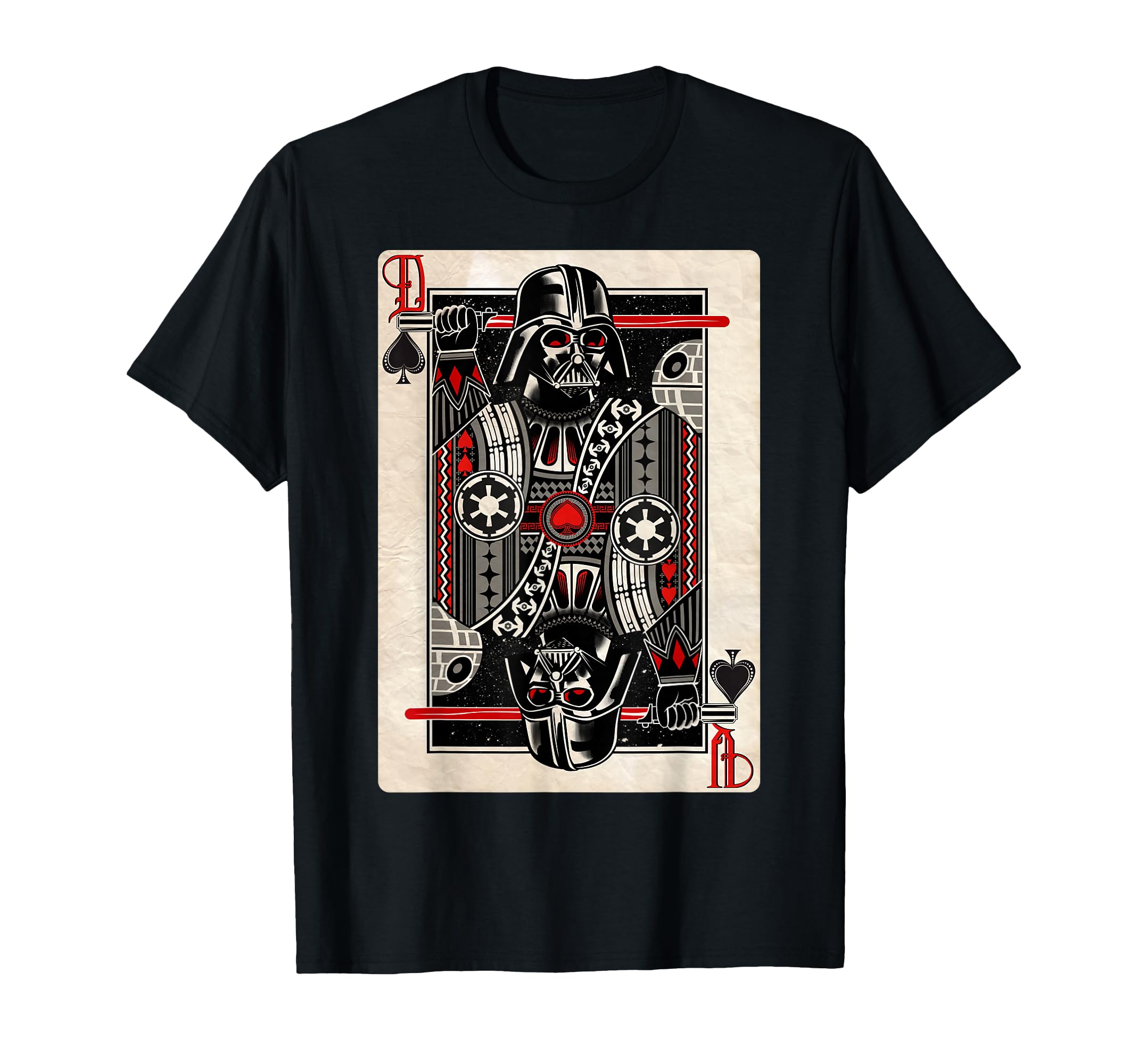 Darth Vader King of Spades Playing Card Disney+ T-Shirt