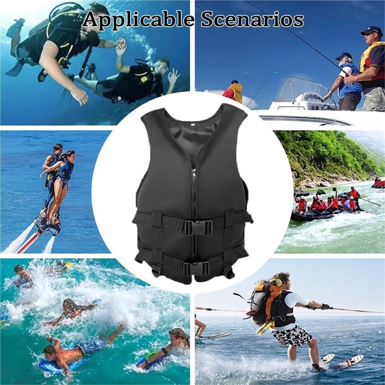 75N - Chaqueta de neopreno para kayak, pesca, natación