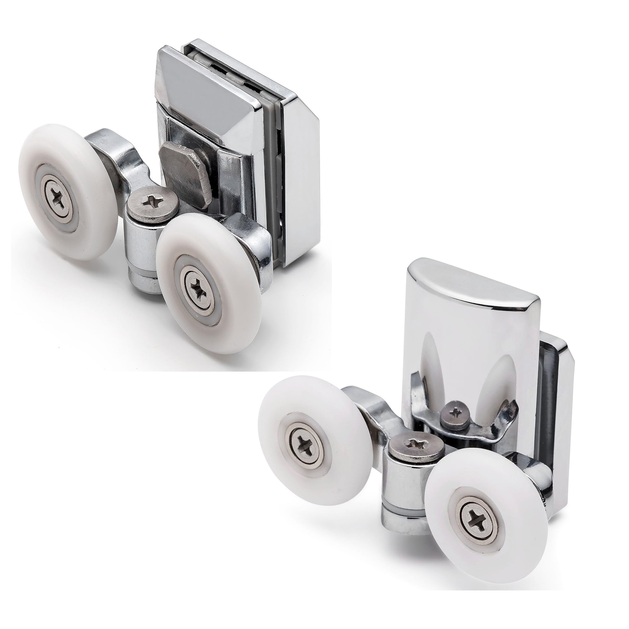 Set of 2 Twin Zinc Alloy Shower Door Rollers/Runners/Wheels Top and Bottom L067-L020