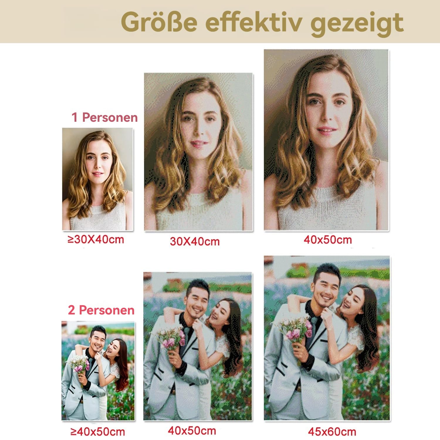 Diamond Painting Eigenes Foto,5D Diamond Painting Personalisiert Selbst Gestalten, Personalisierte Diamant Painting mit Eigenen Bild, Benutzerdefinierte Design Set für Erwachsene Home Decor 60X80cm