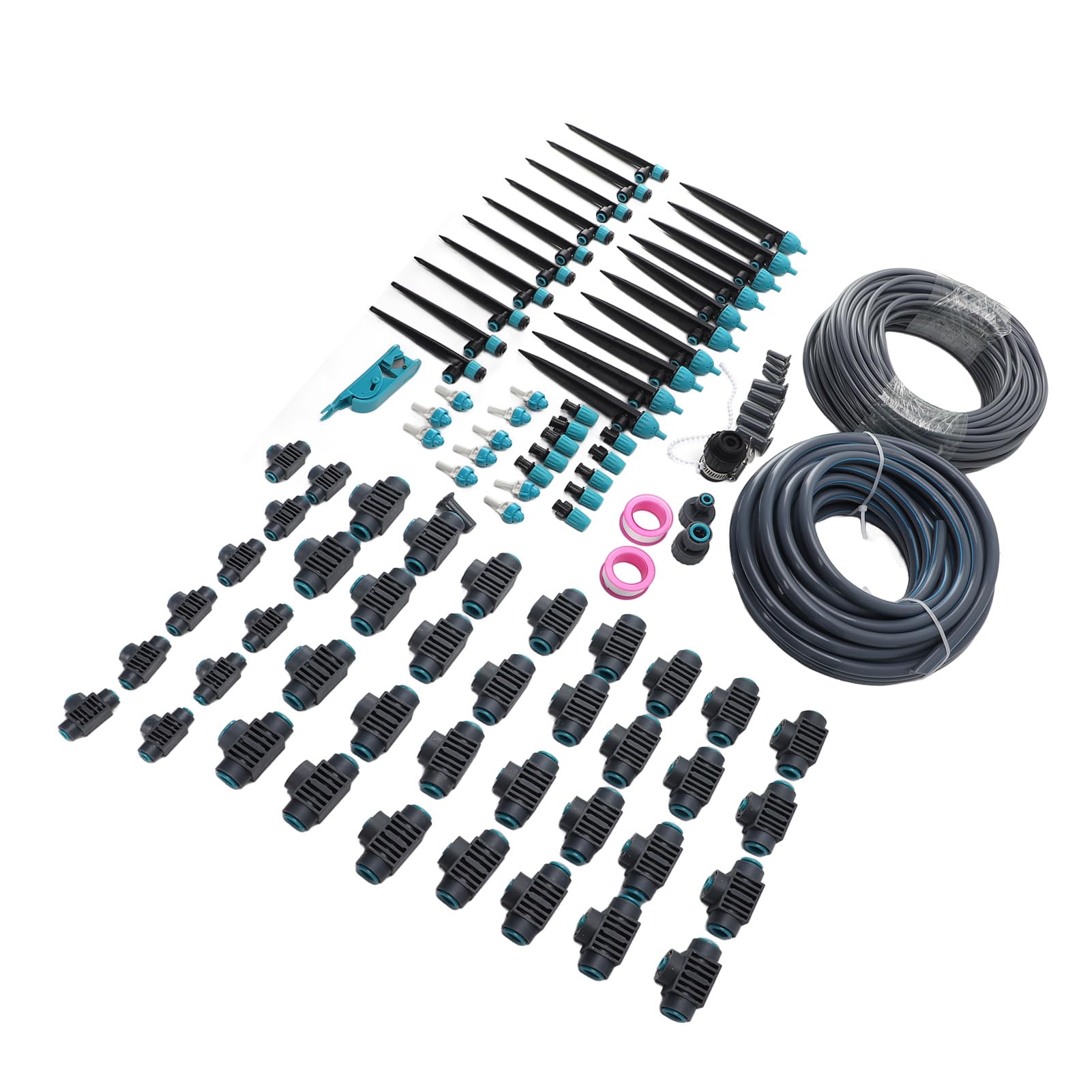 di Irrigazione a Goccia, Kit di Irrigazione da Giardino in Lega di Alluminio PE con 3 modalità Regolabili Testine di Spruzzo Girevoli per di Piante da Giardino, Serra, Balcone
