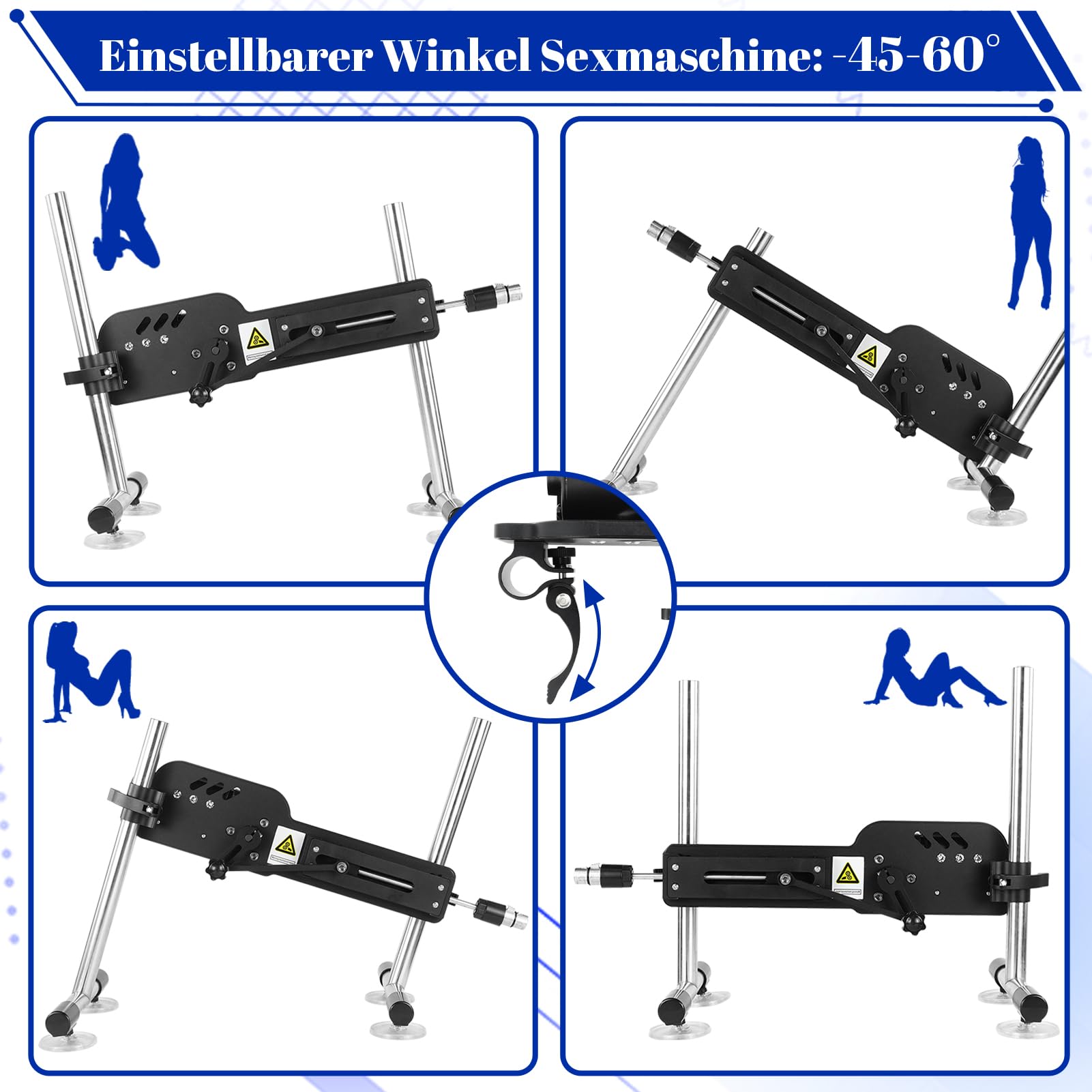 Sexmaschine,Premium Fickmaschine mit 3XLR Stecker,Automatische Liebesmaschine für Frauen und Männer, Fickle Maschine mit Dildo und Saugnapfadapter,Sex Spielzeug Masturbation Maschine Sextoy