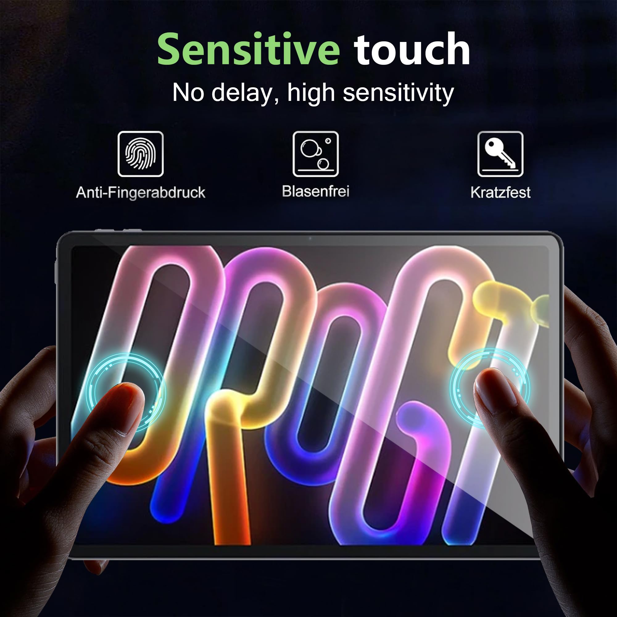 Suttkue for Red-magic Astra 9.6 inch Screen Protector,9H Hardness, Anti-Scratch, Tempered Glass flim, Case Friendly,Anti-Scratch,(2PACK): Lenovo Yoga Tab - 11.1 inch transparent
