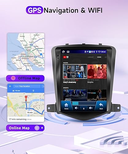 Miniatura 4 de 4Core 2G+64G Android Car Radio estéreo para Chevrolet Cruze J300 2009-2014, Rimoody 9.7 pulgadas 1024 * 600 HD IPS Tesla estilo pantalla táctil