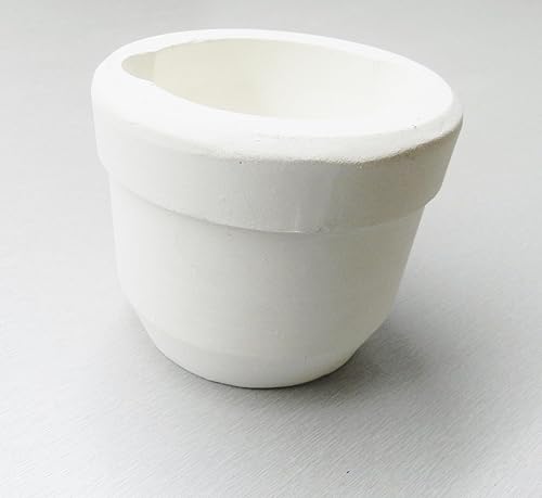 Miniatura 8 de Taza de plato de fusión de cerámica crisol 3.3 lbs capacidad 48 Toz oro plata joyería A-1 Hecho en Italia