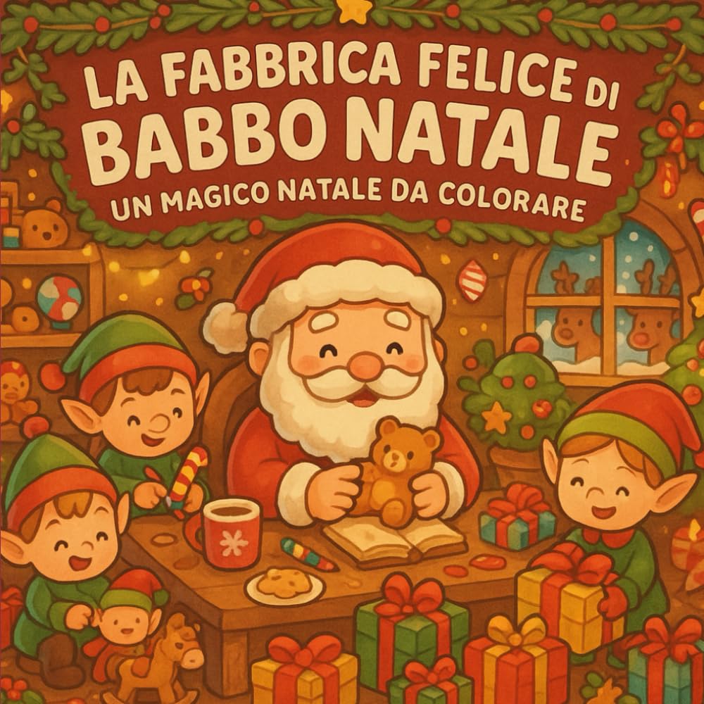 La Fabbrica Felice di Babbo Natale: Un Magico Natale da Colorare