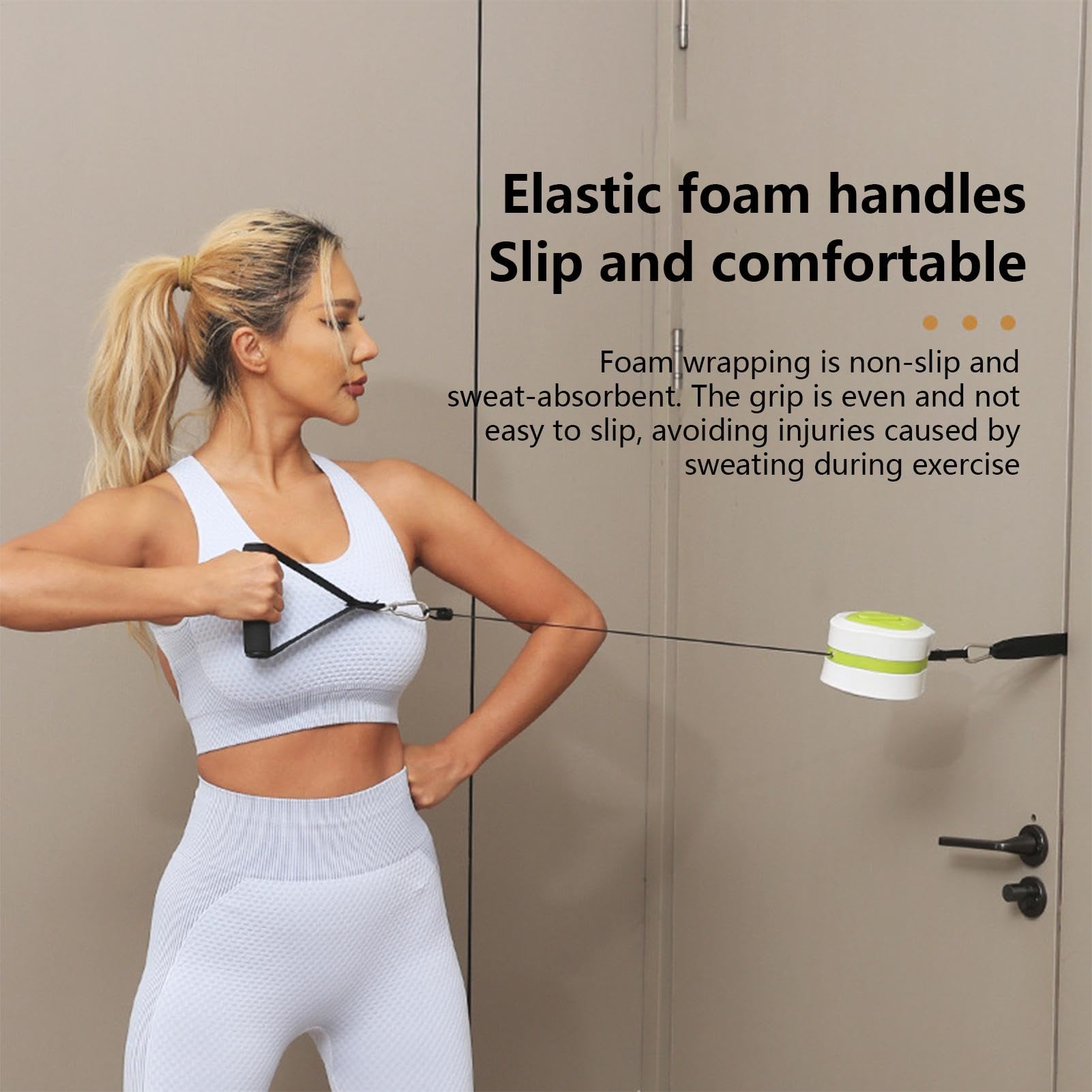 Bandas de ejercicio con asas, herramienta de entrenamiento de antebrazo, entrenador de fuerza de brazo ligero, ejercitador de brazo flexible, entrenador de antebrazo para adultos, mujeres y hombres