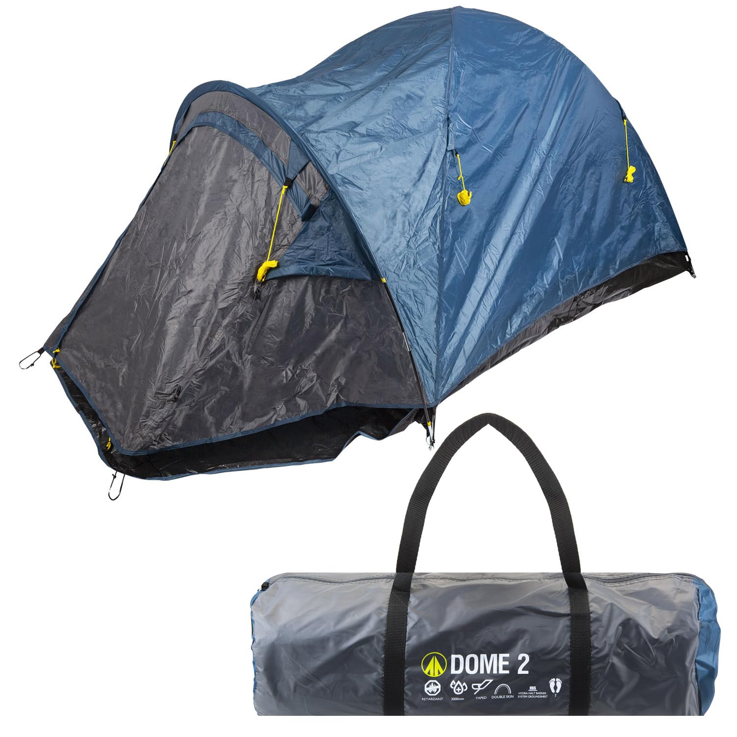 VFM e-Store - Eiger Trekker Pop Up Tent - 1, 2, 4 Man Tent Waterproof, Lightweight & Durable Camping Shelter With Carry Bag - Perfect for Outdoor Adventures In Green Blue