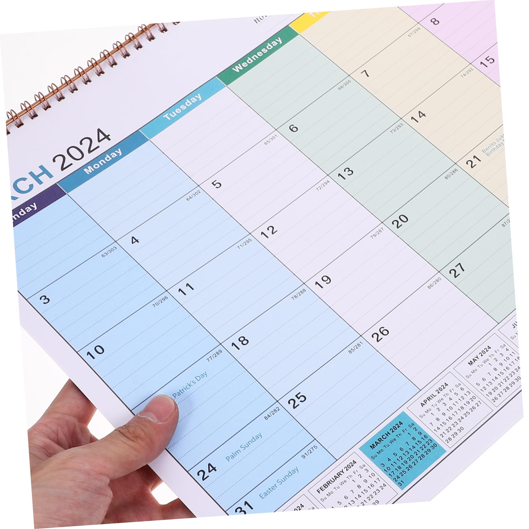 Lurrose 3stücke Monatlicher Wandkalender Englischer Tageskalender Für Schule Büro Und Zuhause Praktischer Terminplaner Stilvolles Design Für Organisation Und Planung
