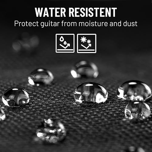 Miniatura 3 de CAHAYA Bolsa de guitarra eléctrica Bolsa de concierto 0.3 pulgadas de espesor acolchado mochila suave guitarra eléctrica caso verde CY0293