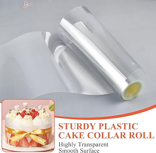 Miniatura 6 de 2 anillos para tartas, moldes ajustables de 6 a 12 pulgadas para hornear con collar de pastel de 32.8 ft, anillos de mousse de acero inoxidable,