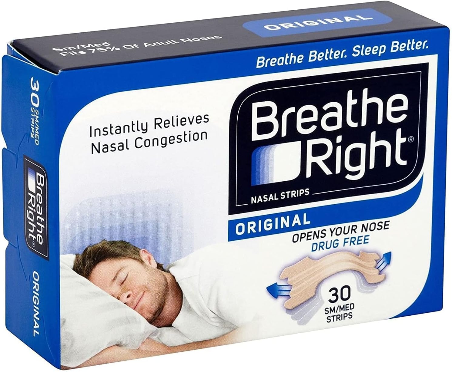 Breathe Right Nasal Strips, Stop Snoring Aids for Men & Women, Small