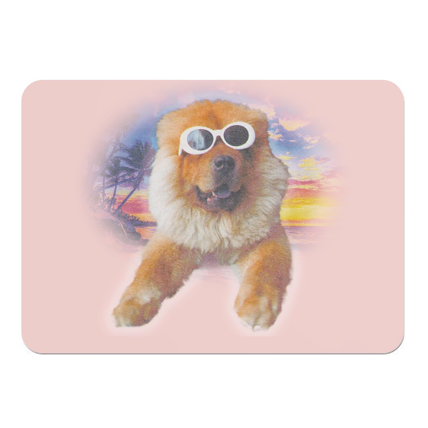Sets de table liège anti-rayures rose - Lot de 4 napperons souples chien humour vintage