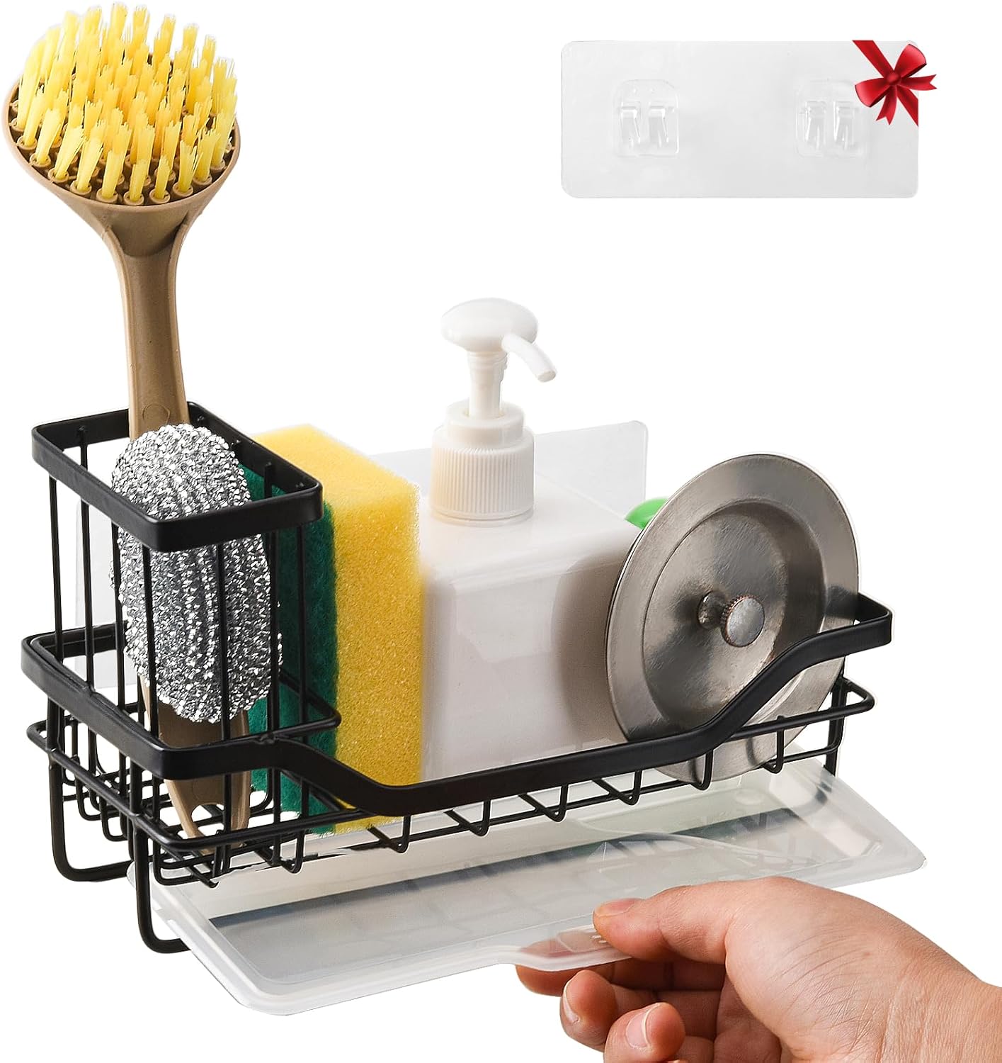 AJHMGJGO Kitchen Sink Caddy Sponge Bracket, Kitchen Sink