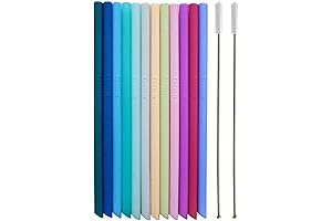Mini Short Silicone Pinch Test Replacement Straws for Kids