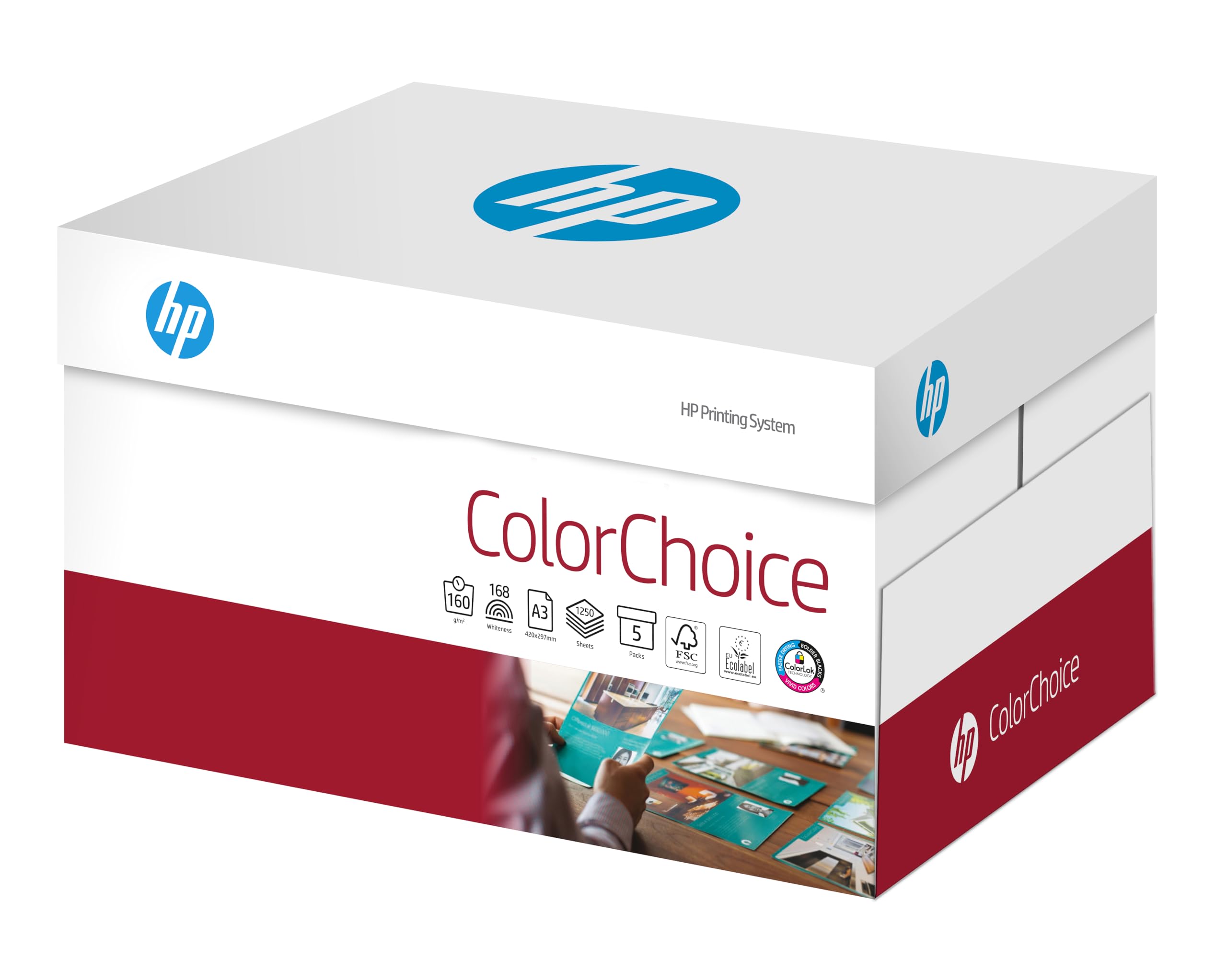 Hewlett Packard - Papel HP Color Choice, color blanco A3 160gsm