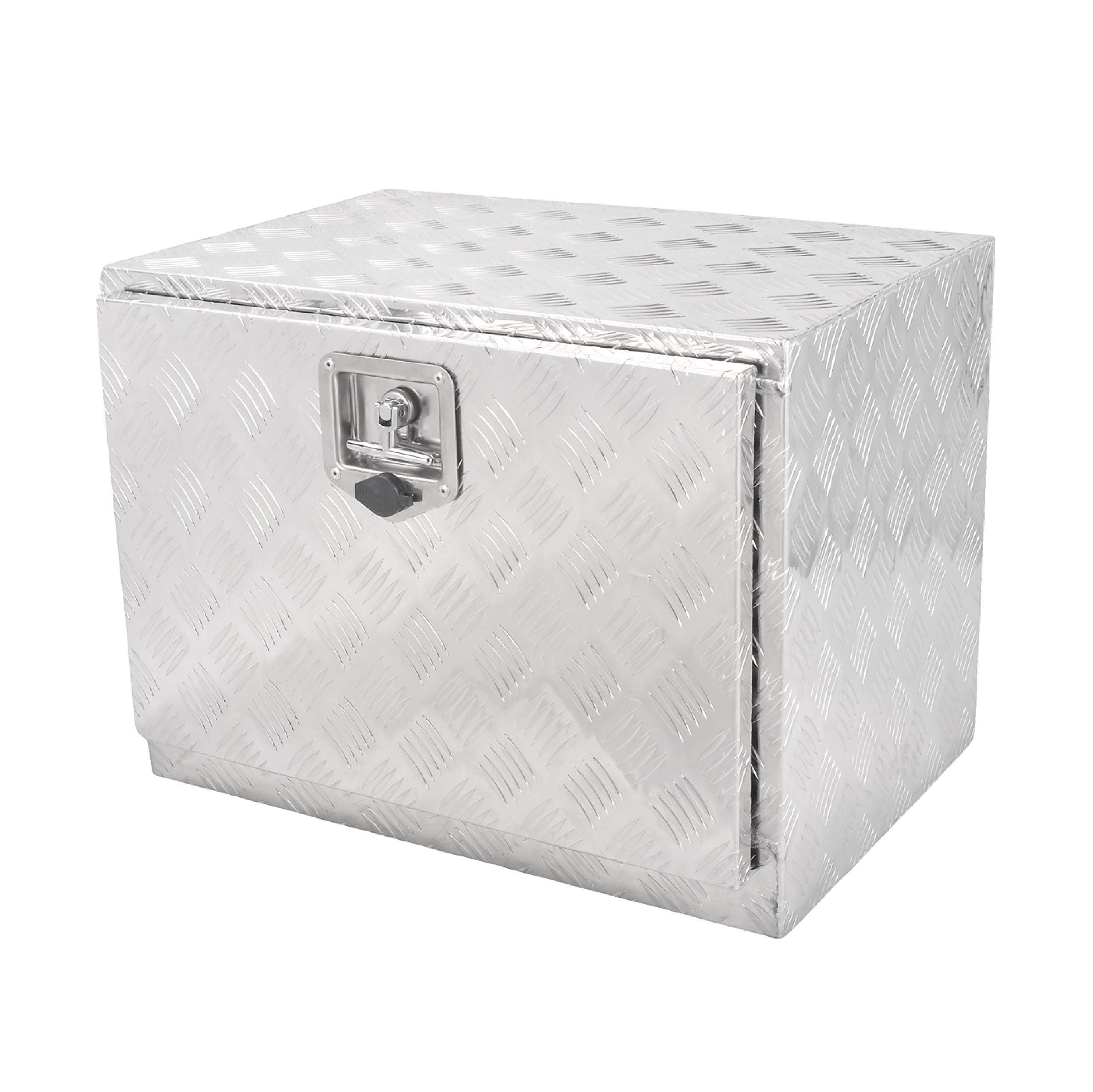 Photo 1 of FGJQEFG 24 Inch Tool Box Truck Car Outdoor Trailer Pickup Underbody Toolbox,RV Storage Organizer,Underbed Tools Organizer W/Lock Latch w/Keys,Silver Aluminum 5 Bar Tread Tool Box(24''X17''X18'') 24"X17"X18" Silver