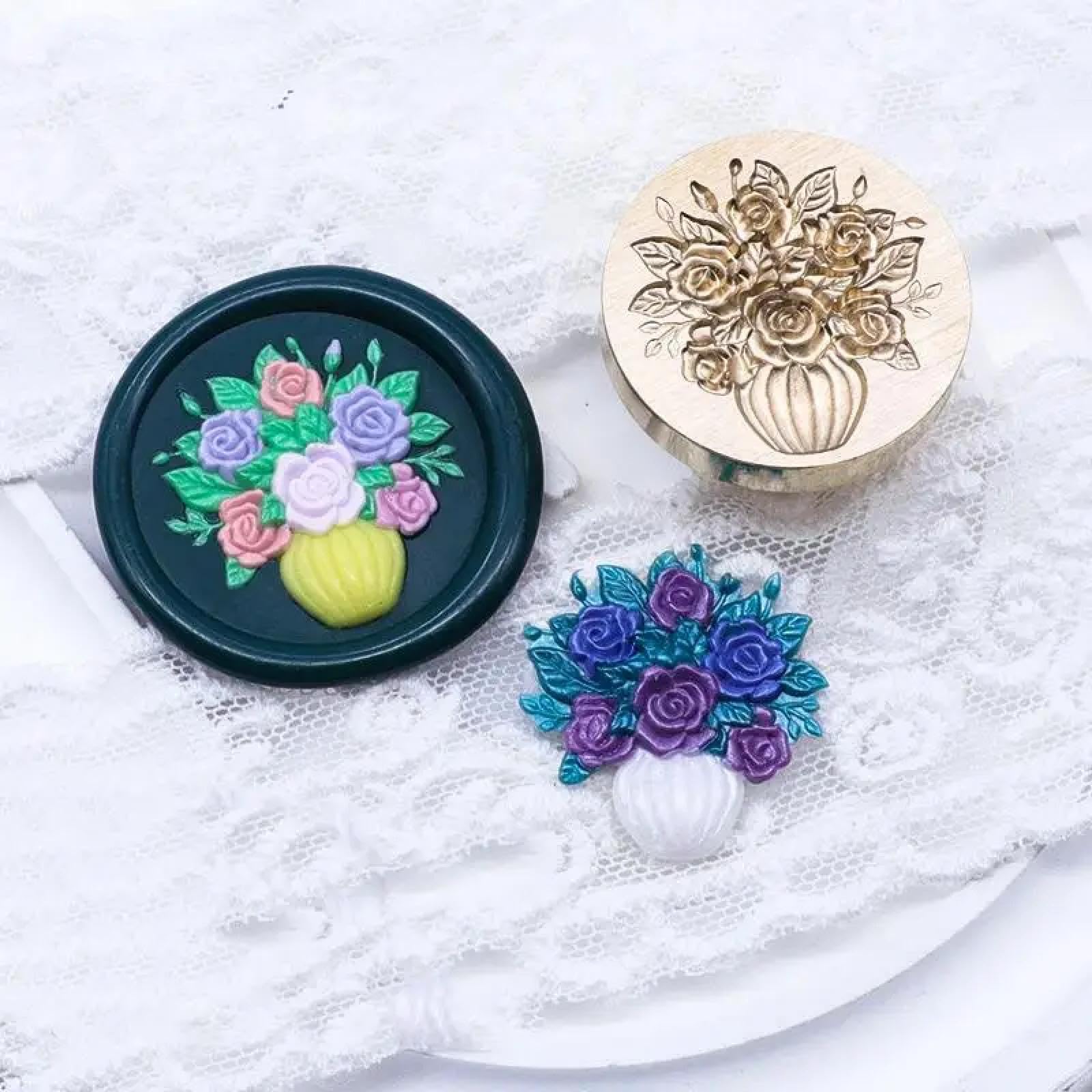 Cachets de cire en laiton créatifs pour personnaliser vos albums de scrapbooking et lettres de vœux
