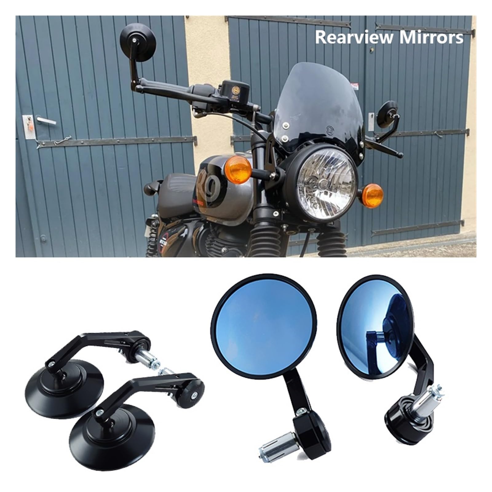 Moto Espejos Laterales Retrovisores Apto para R Nine-t 2014 2015 2016 2017 2018 2019 Espejo Retrovisor Lateral para Manillar De Motocicleta
