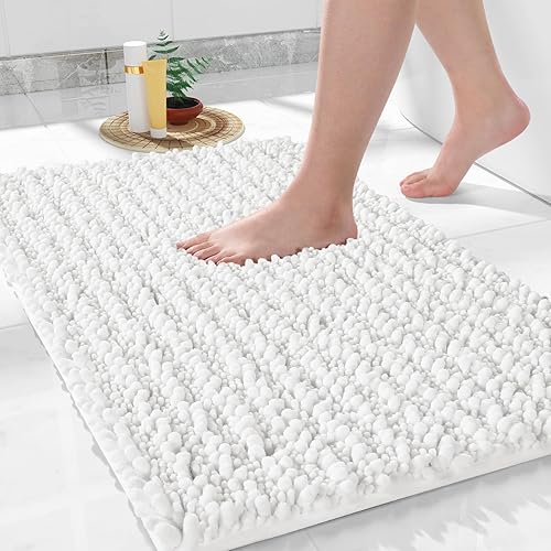 Miniatura 62 de Yimobra Alfombras de baño grandes antideslizantes lavables de 36 x 24 pulgadas, tapete de baño de chenilla ultra suave y absorbente, alfombra de