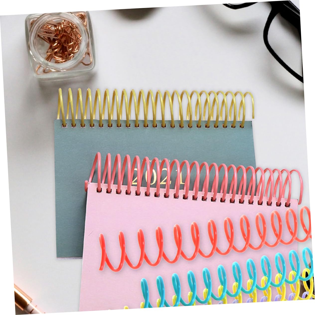 OSALADI 4 Set Libro Della Bobina Spirale Legante Spirali Per Rilegatura Di Quaderni Sciolto Anelli Raccoglitori A Fogli Mobili Anelli Per Blocco Note A Fogli Mobili Plastica 12 Pezzi * 4