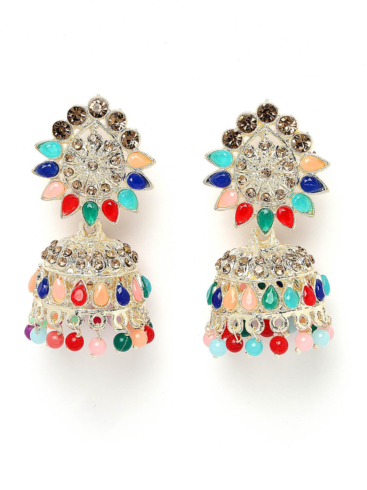 Studio Sukkhi Latest Bollywood Inspired Traditional Multicolor AD Stones Studded Jhumka/Jhumki Earrings For Women And Girls (E105770) (B0CPM26BPZ) Amazon Price History, Amazon Price Tracker