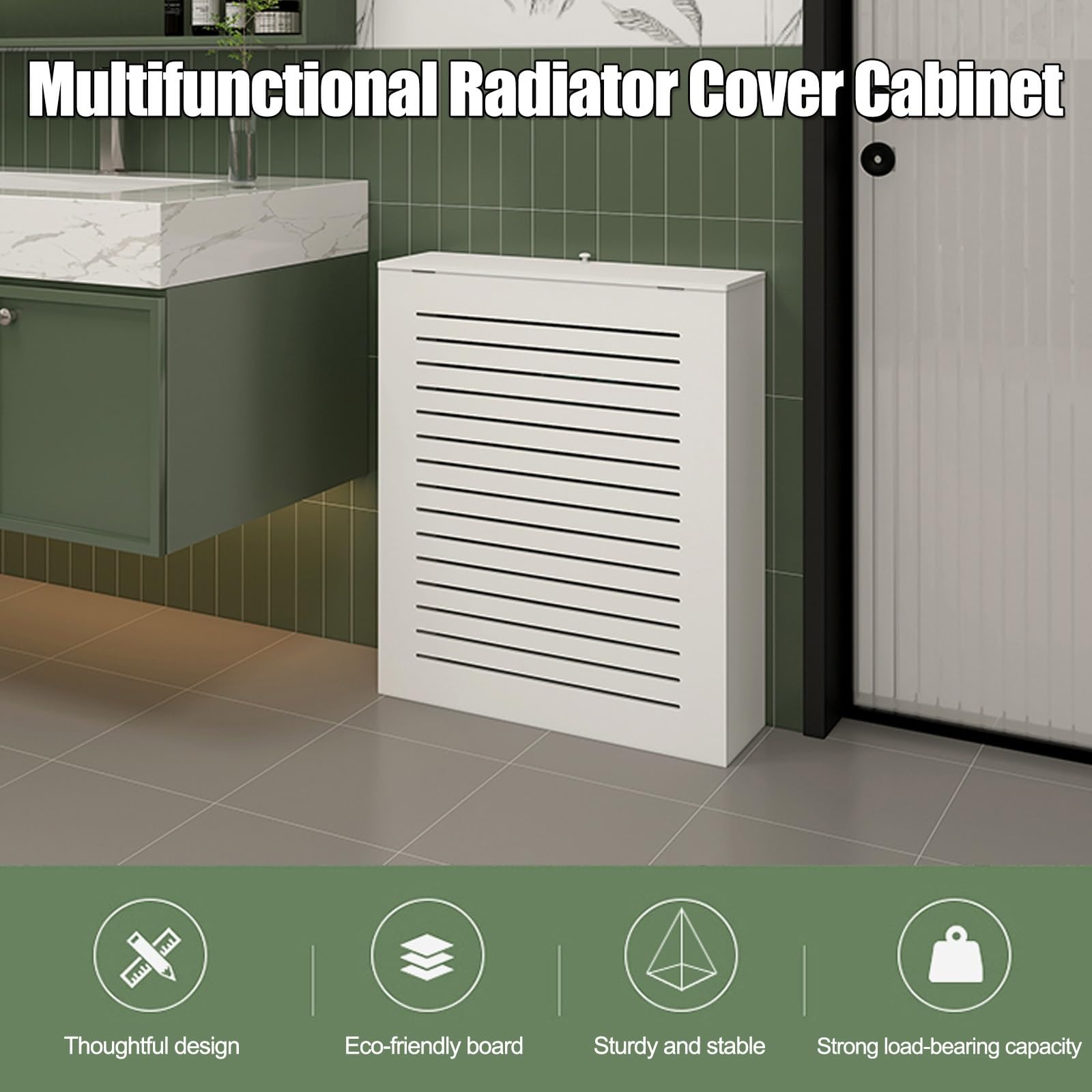 Generico Copritermosifone Moderni ed Eleganti per Soggiorno e Bagno, mobiletto riscaldante Decorativo con Contenitore, Facile da installare, 40x30x20 cm (15,7x11,8x7,9 Pollici)