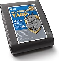 Vista 16 de GUARD SHIELD Lona resistente impermeable de 12 x 16 pies, gris, lona grande para exteriores, 12 mil