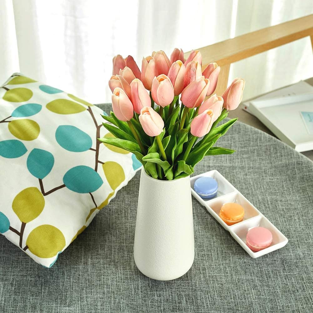 Peach Tulip Flowers - Realistic Artificial Flowers -8 Peach Tulip Flowers - Realistic Artificial Flowers -8