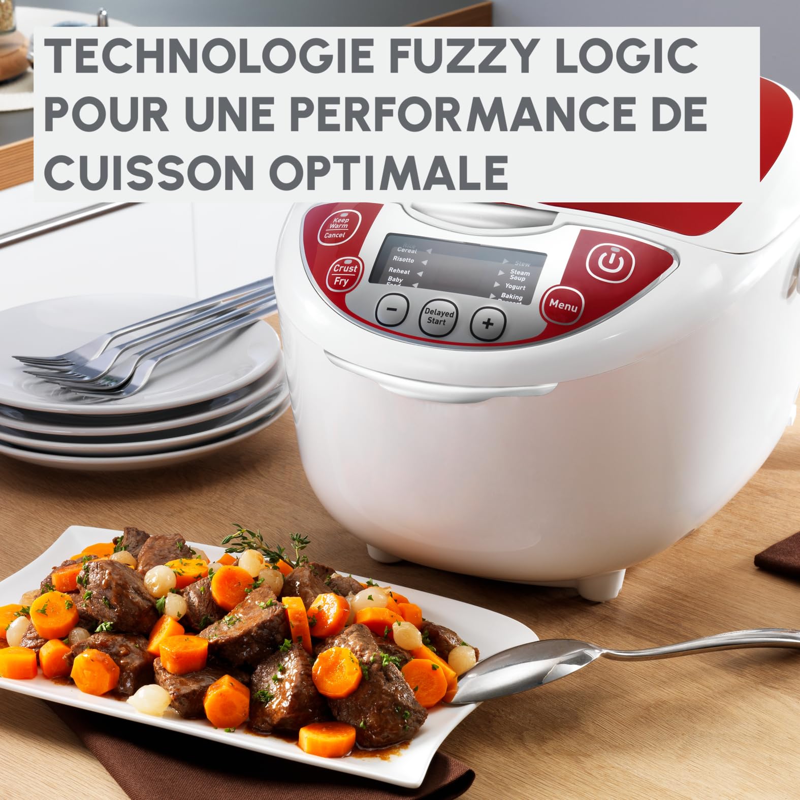 Moulinex Multicuiseur 5 L 750 W 12 programmes Cuisson vapeur Cuve antiadhésive amovible