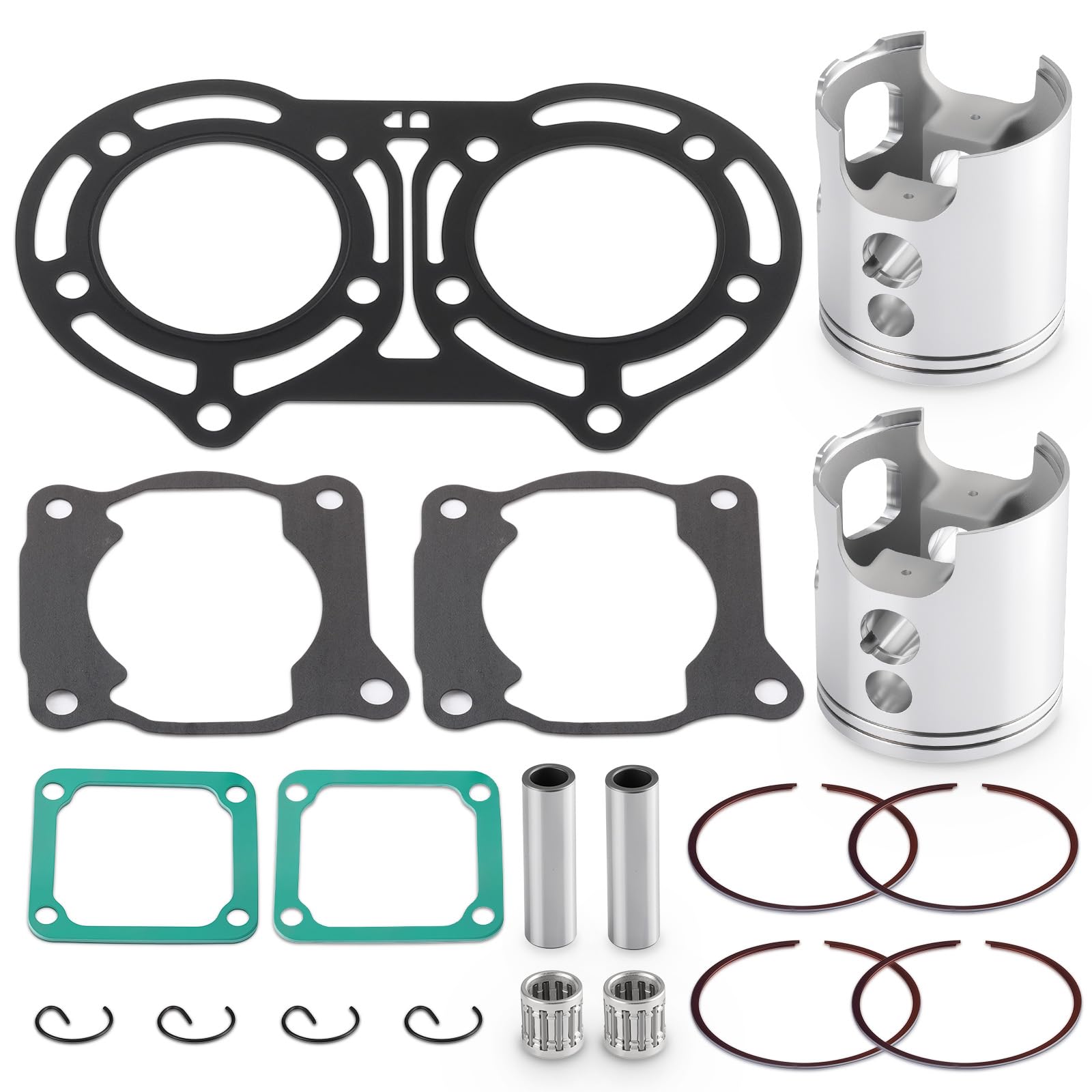 Photo 1 of 64.5mm Big Bore Forged Piston Ring Set & Gaskets Kit for Yamaha Banshee 350 YFZ350 1986-2006 2GU-11631-00-94