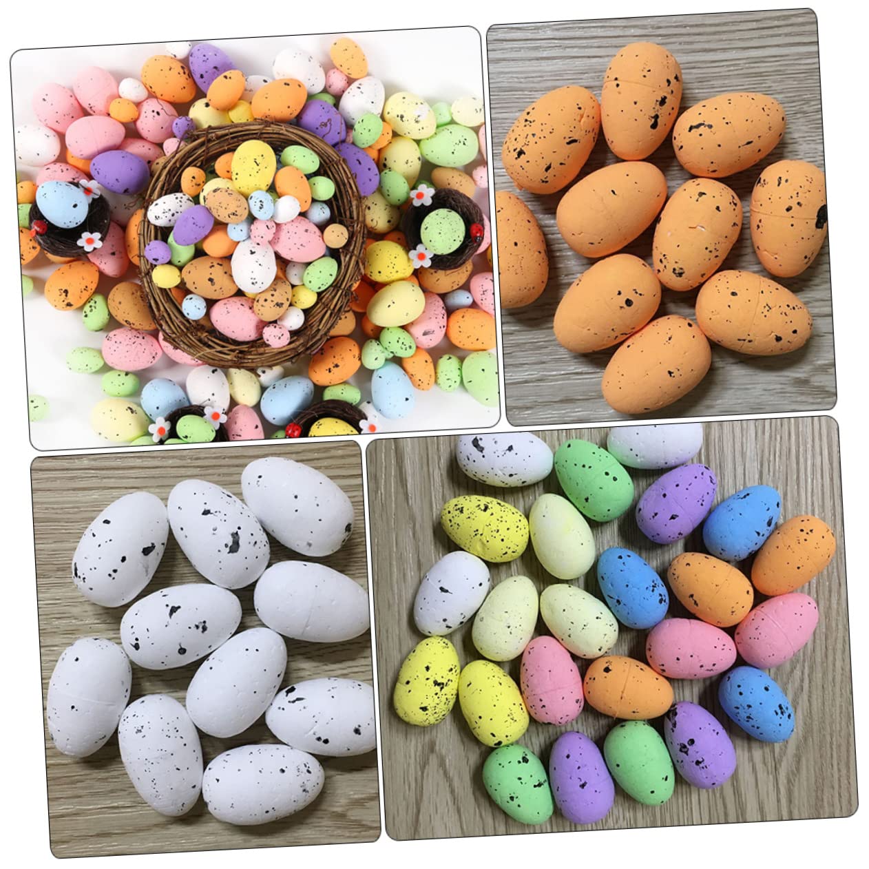 ABOOFAN 400 Pièces De Pâques en Mousse De Pâques Surprise Ornement Suspendu D' De Pâques Fournitures De Fête De Pâques Métier D' Mouchetés Enfant Œuf Couronne Ménage