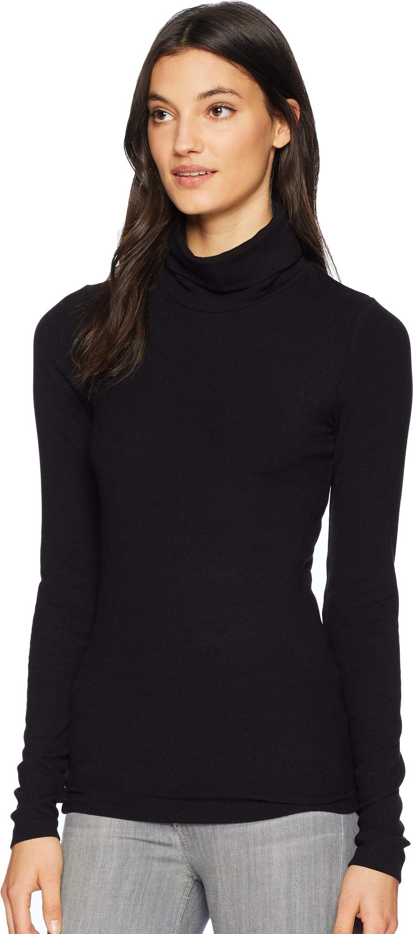 Sanctuary Essentials Turtleneck Top - Top for Women - Turtle Neckline - Long Sleeves - Straight Hemline Black1 LG (US 10-12) One Size