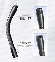 Vista 3 de 24-INCH Heavy-Duty Microphone Flexible Gooseneck Hose Arm - Mic Stand Mount Extension Tubes with Universal 5/8-27" Thread