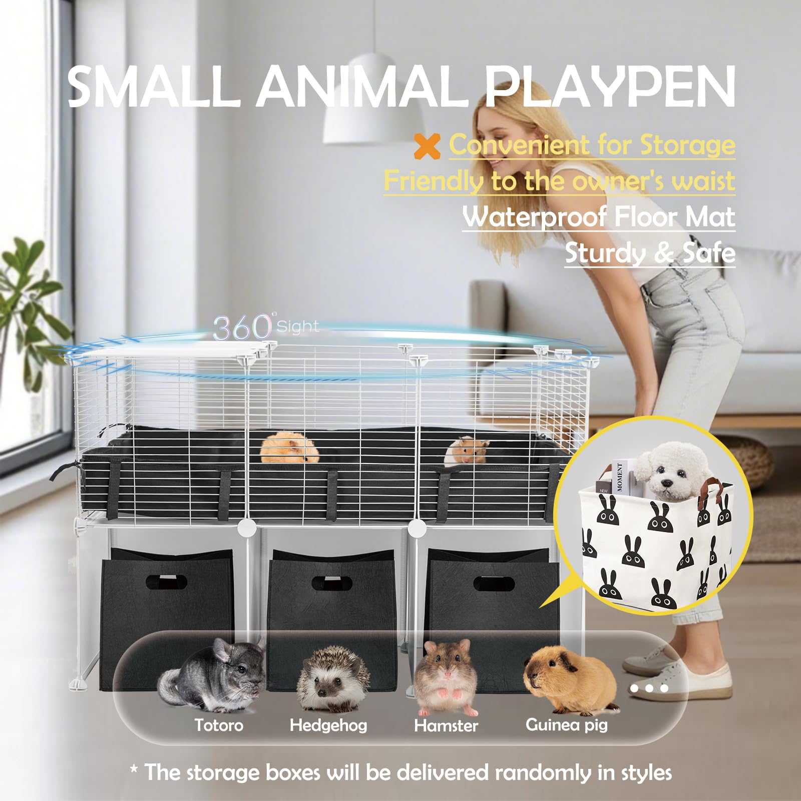 MEEXPAWS Guinea Pig Playpen - Large & Safe -2 MEEXPAWS Guinea Pig Playpen - Large & Safe -2