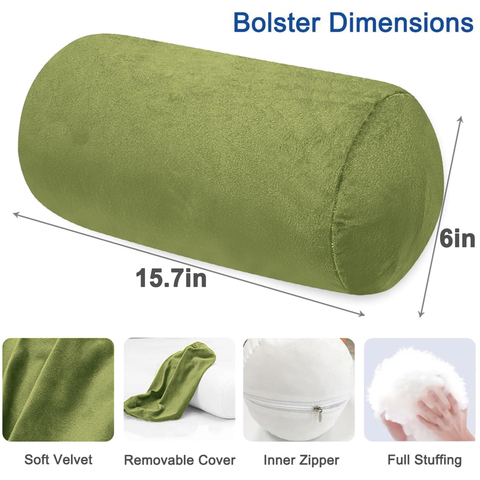 AS AWESLING Body Pillow for Adults Full BodyPilllow for sleeping Long Round Cervical Pillow, Bolster Pillow - Image 2