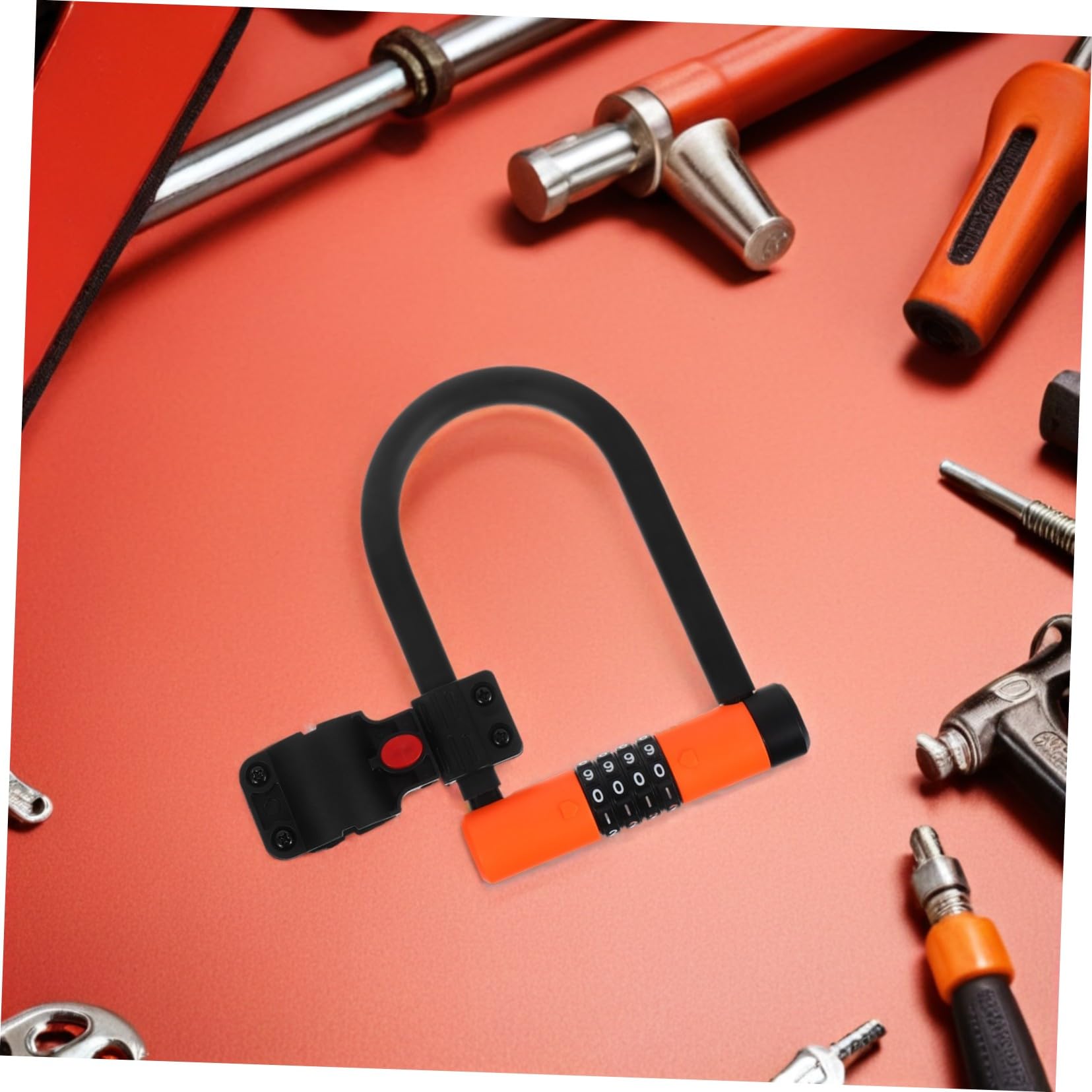 Lucchetto Bicicletta U Lock Combinazione Resettable Antifurto per E-bike Scooter Moped Sicurezza Portatile e Resistente per e Pieghevoli