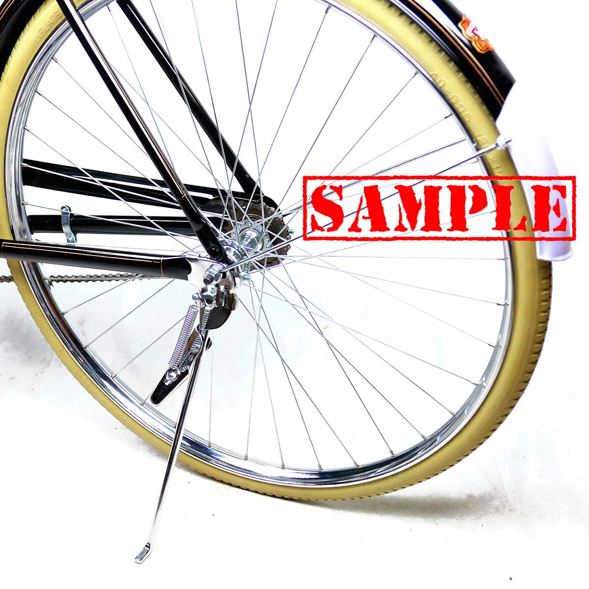 Cavalletto Laterale in Acciaio Cromato per Bicicletta Classica retrò Vintage con Ruote da 26" (650mm)