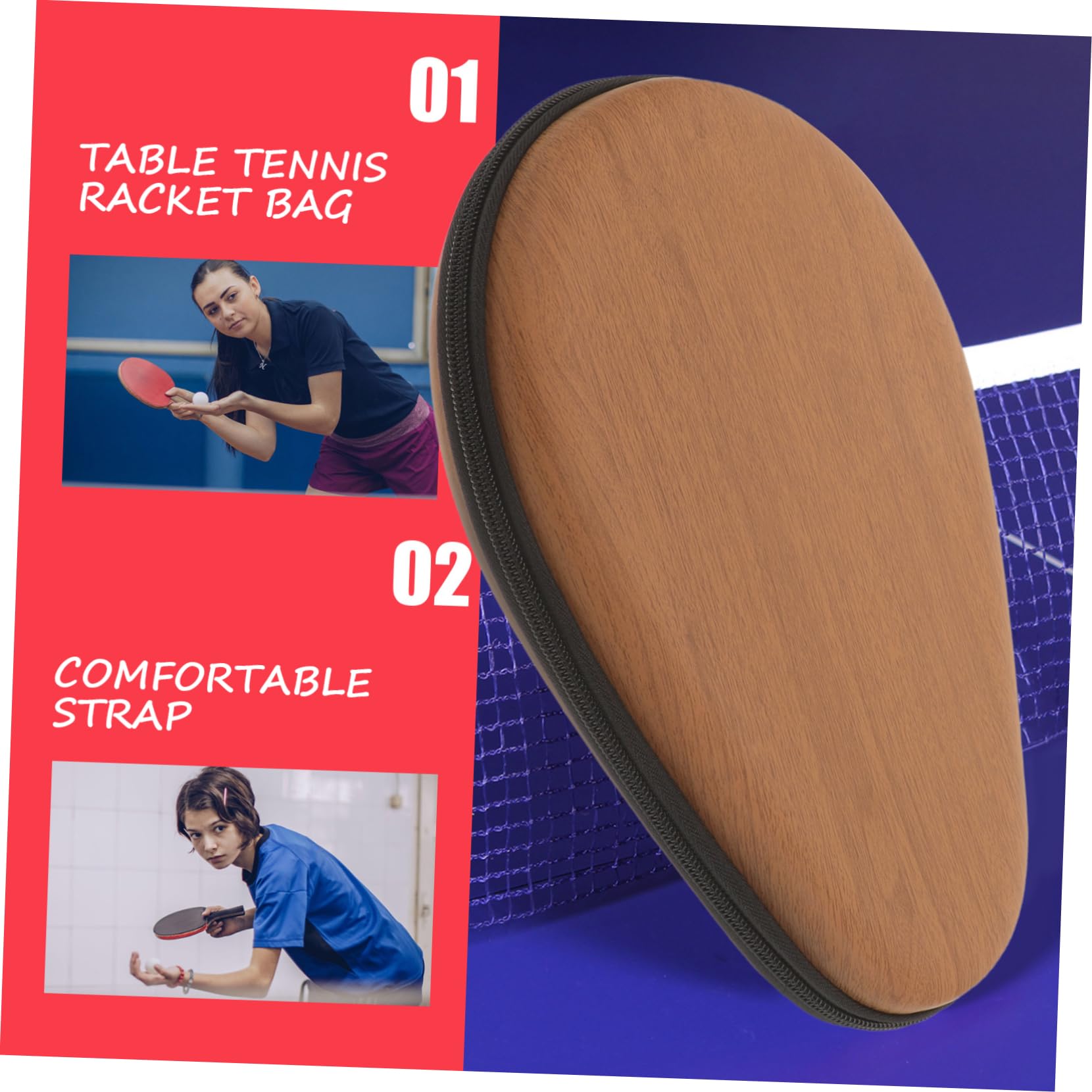 BESTonZON Tischtennis Schläger Tasche Oxford Praktischer Aufbewahrungsbeutel für Schläger und Bälle Leicht und Handlich Schützend und Langlebig für