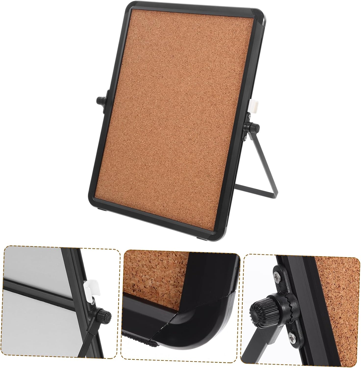 Cabilock Large Desktop Cork Board Stand Desktop for Office Home Decor Memo Message Board Creative Bulletin Board Display