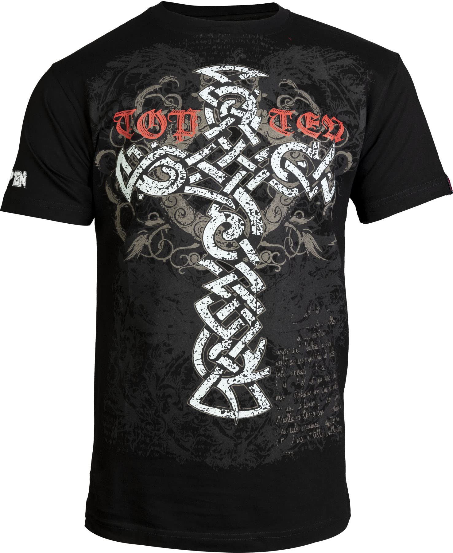 Tribal Cross T-Shirt Black Size XL