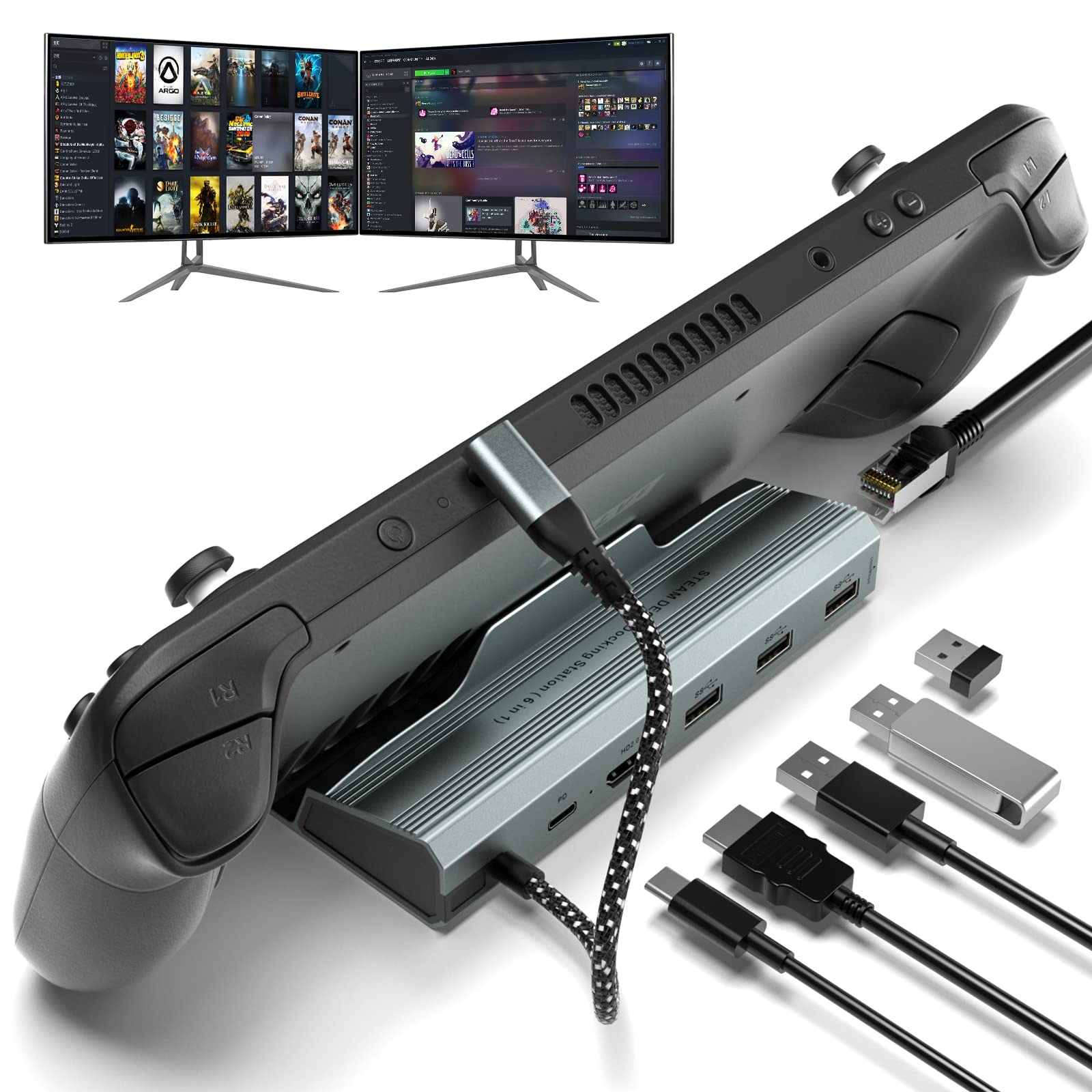 Amazon.com: Steam Deck 6-in-1 Docking Station With HDMI 2.0 4K