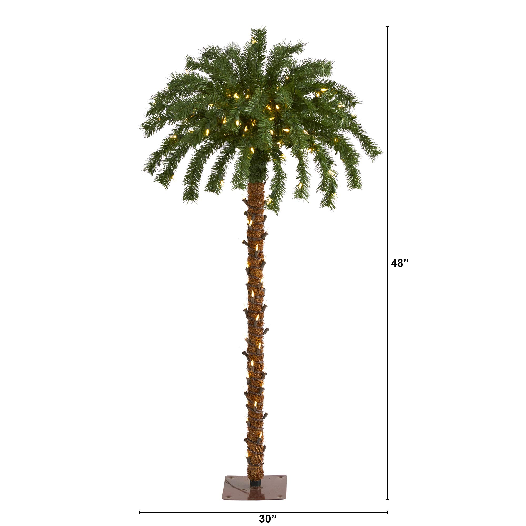 Amazon.com: Nearly Natural 4ft. Christmas Palm Artificial Tree