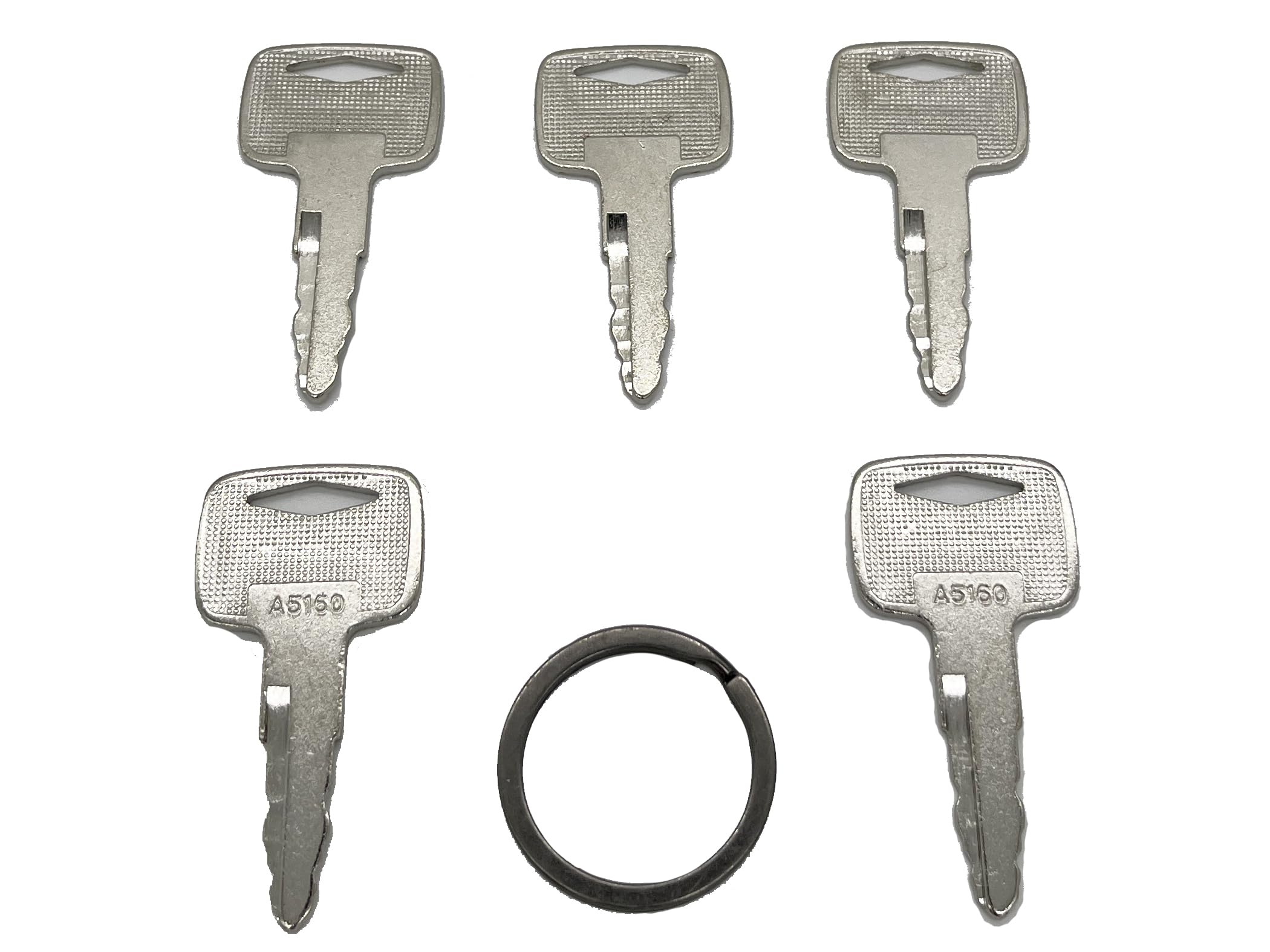 6-Pack Ignition Key Replacement For Mitsubishi CAT FG Forklifts (Part# 91A07-01910 / A5160) – Fits Nissan & Unicarrier Models