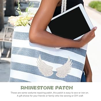 Amazon.co.jp: Tofficu 4個セット 天使の羽ラインストーンパッチ