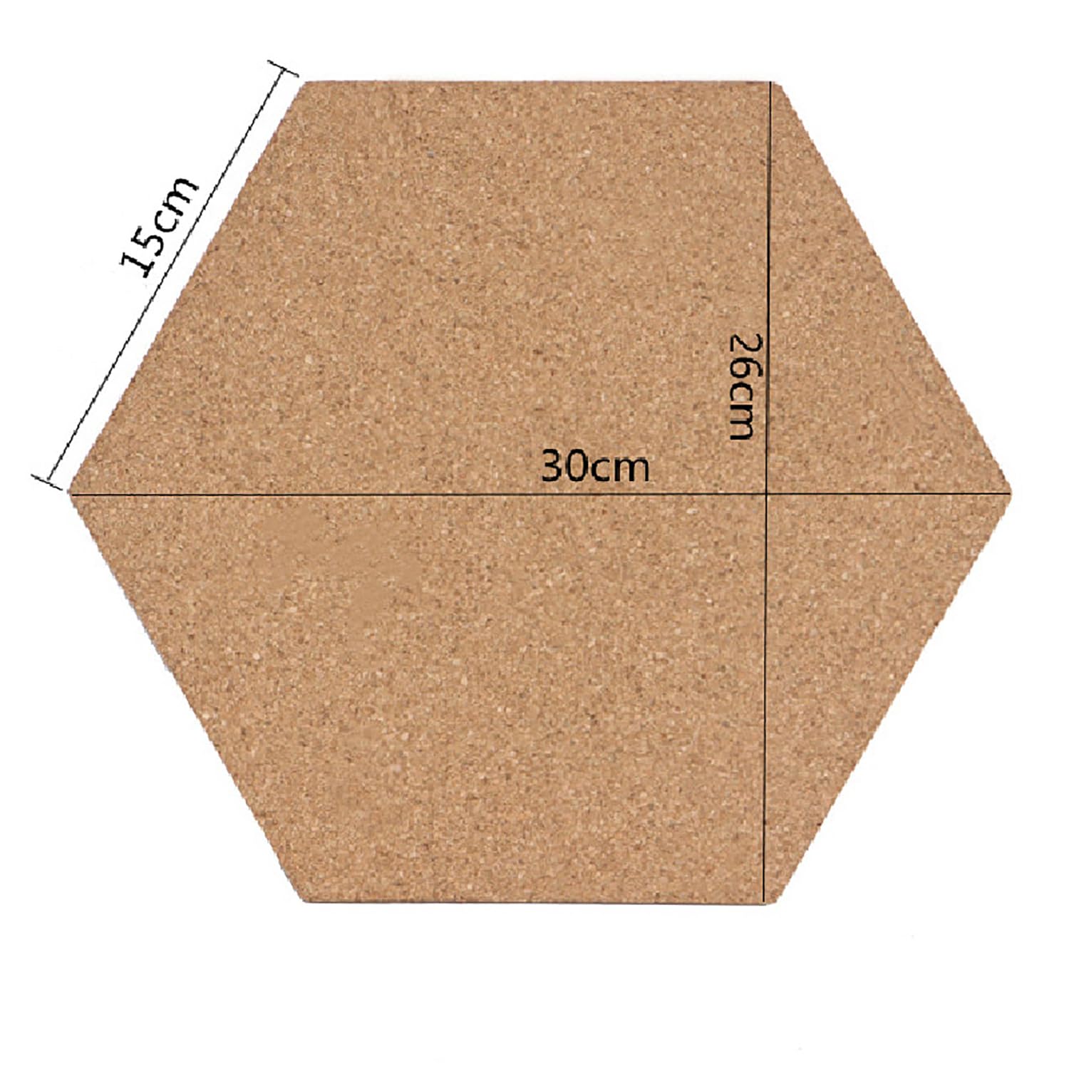 Tablice korkowe, Tablica ekspozycyjna na zdjęcia, sześciokątna, 4 szt(30 * 26 * 0.6cm)